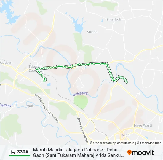 330A Bus Line Map