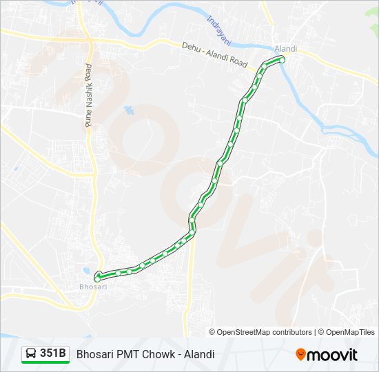 351B Bus Line Map