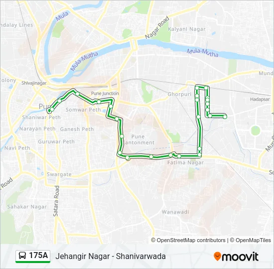 175A Bus Line Map