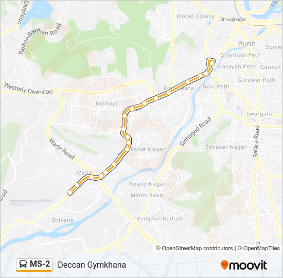 MS-2 Bus Line Map