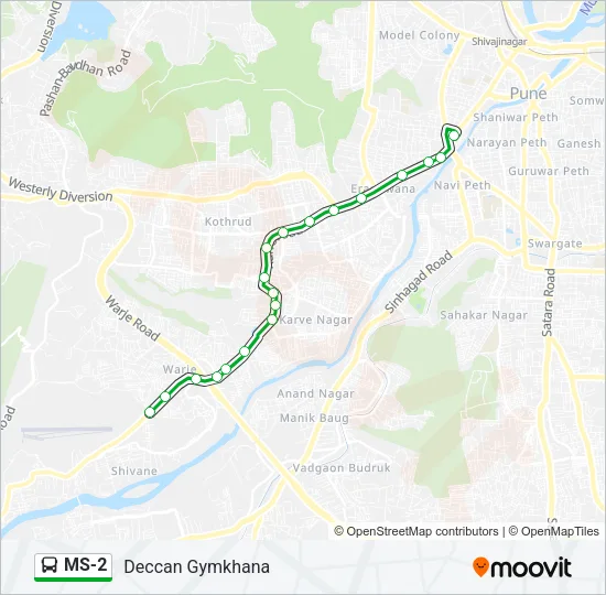MS-2 Bus Line Map