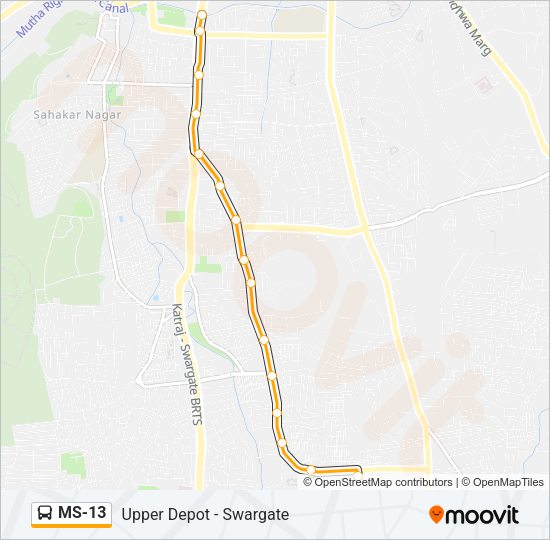 MS-13 Bus Line Map