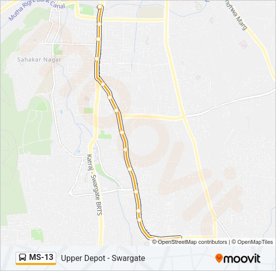MS-13 Bus Line Map