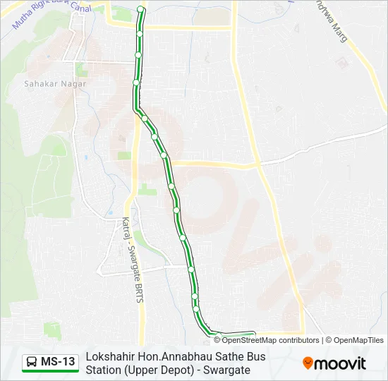 MS-13 Bus Line Map
