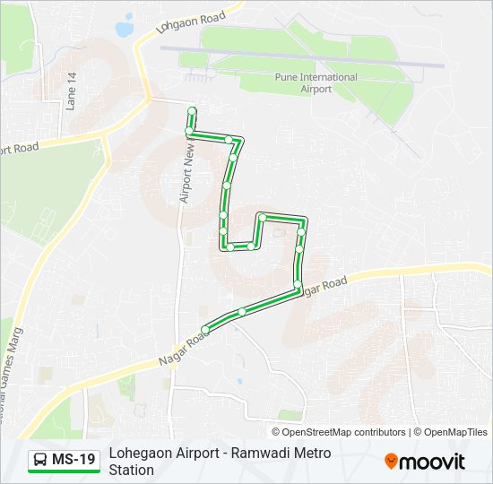 MS-19 Bus Line Map