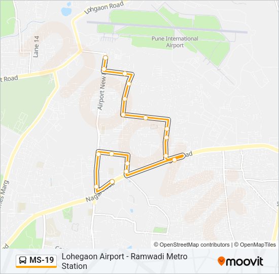 MS-19 Bus Line Map