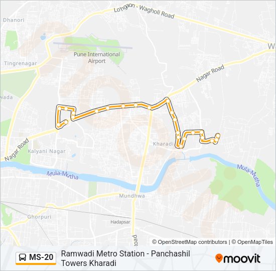 MS-20 Bus Line Map