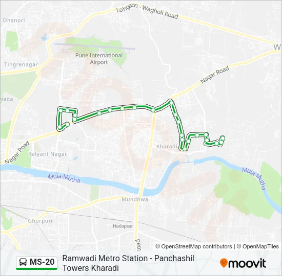 MS-20 Bus Line Map
