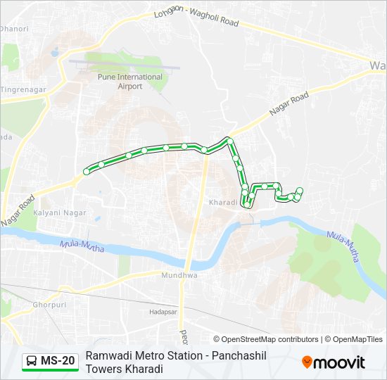 MS-20 Bus Line Map