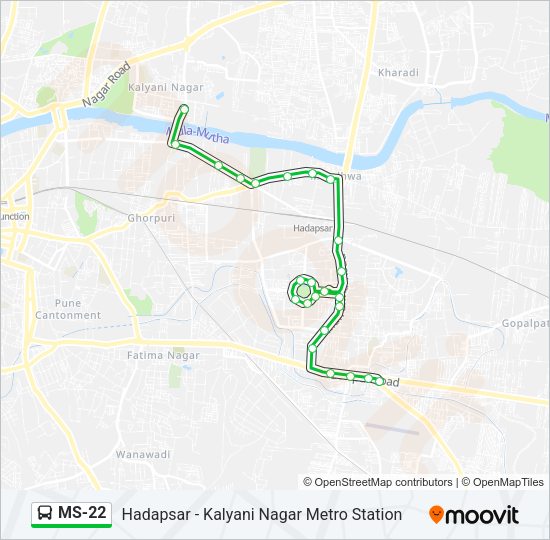 MS-22 Bus Line Map