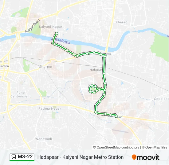 MS-22 Bus Line Map