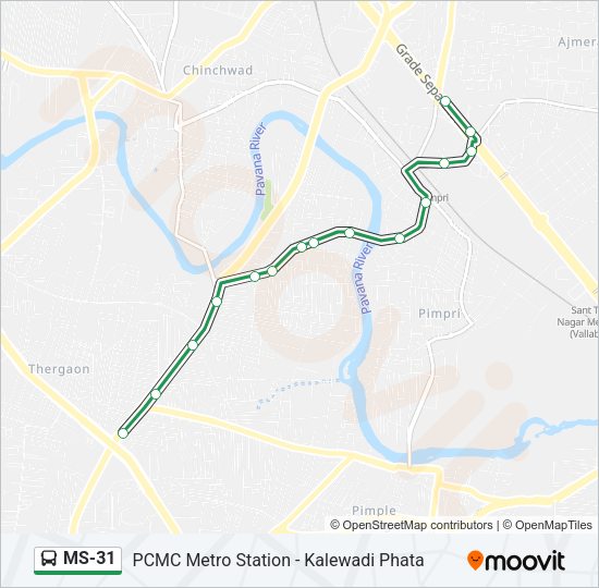 MS-31 Bus Line Map