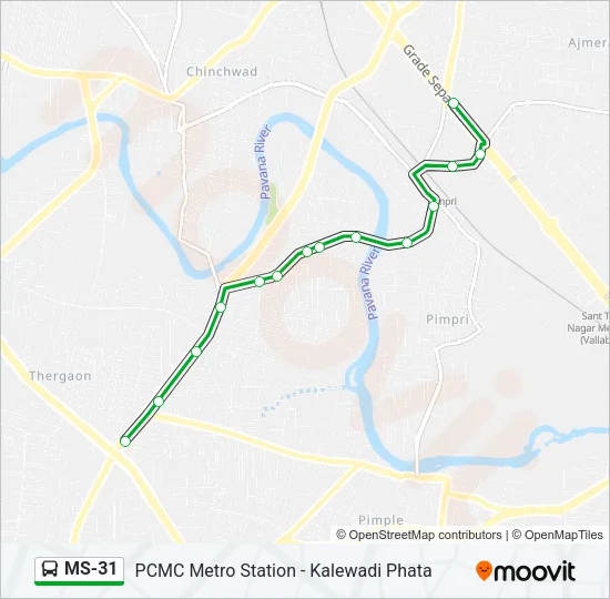 MS-31 Bus Line Map
