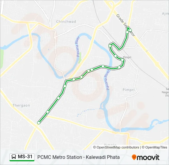MS-31 Bus Line Map
