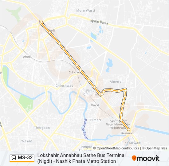 MS-32 Bus Line Map