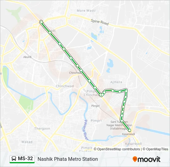 MS-32 Bus Line Map