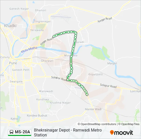 MS-20A Bus Line Map