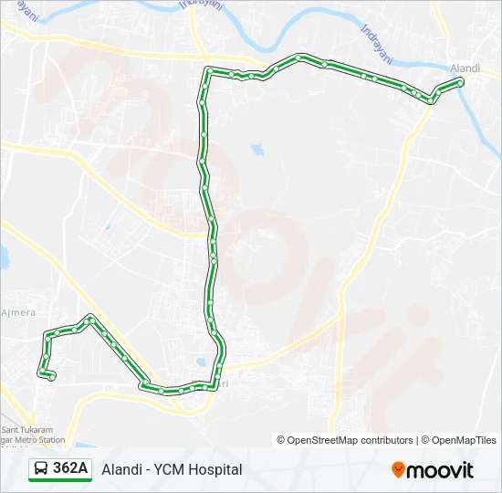 362A Bus Line Map