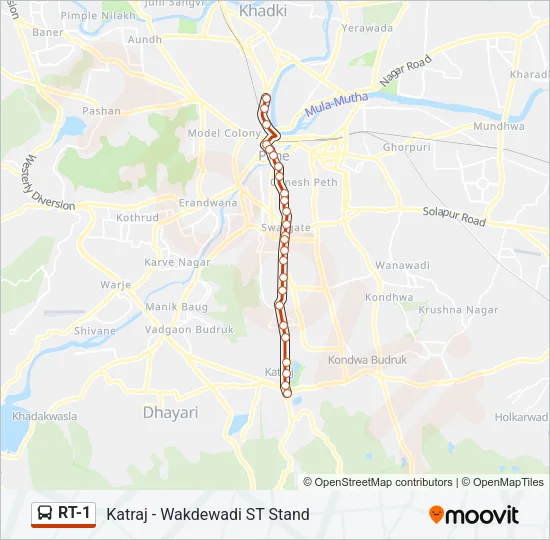 RT-1 Bus Line Map