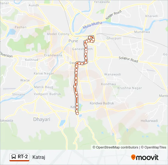 RT-2 Bus Line Map