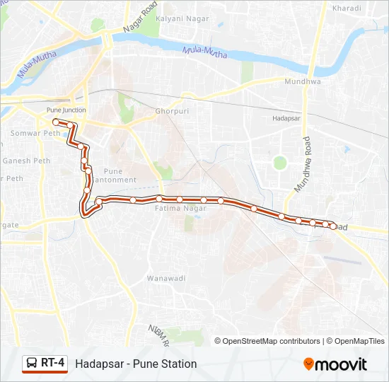 RT-4 Bus Line Map