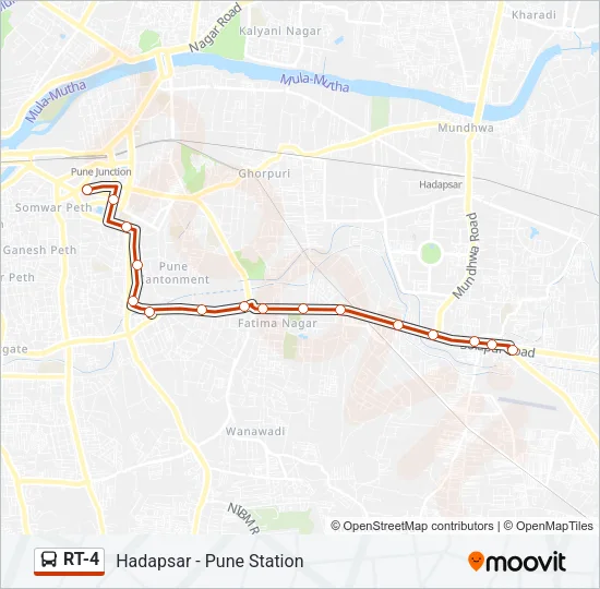 RT-4 Bus Line Map