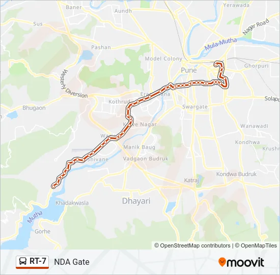 RT-7 Bus Line Map