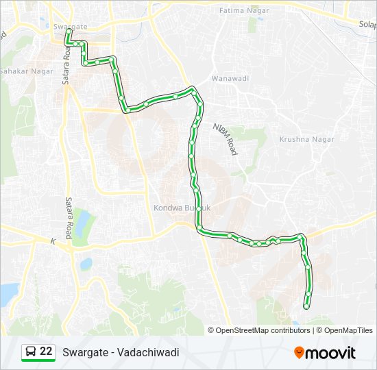 22 Bus Line Map