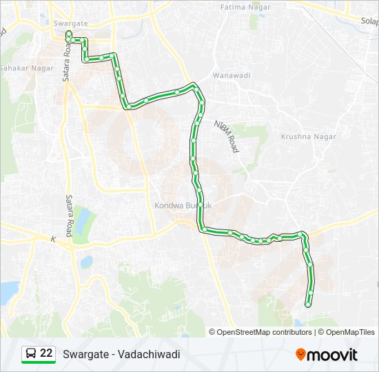 22 Bus Line Map