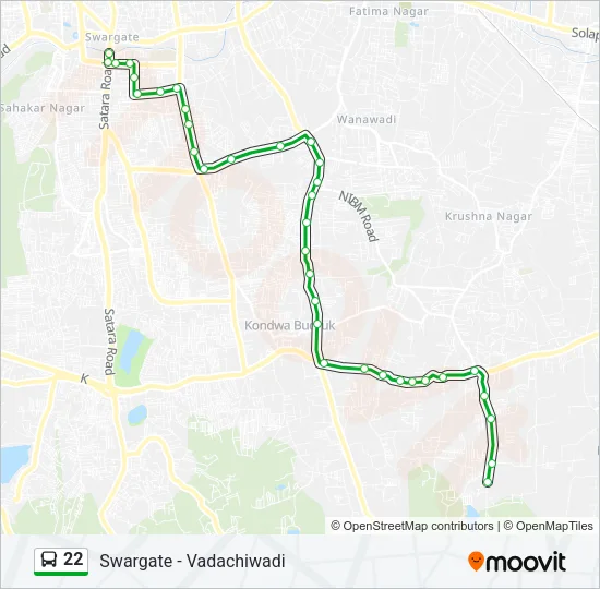 22 Bus Line Map