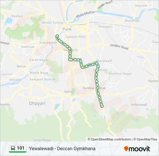 101 Bus Line Map