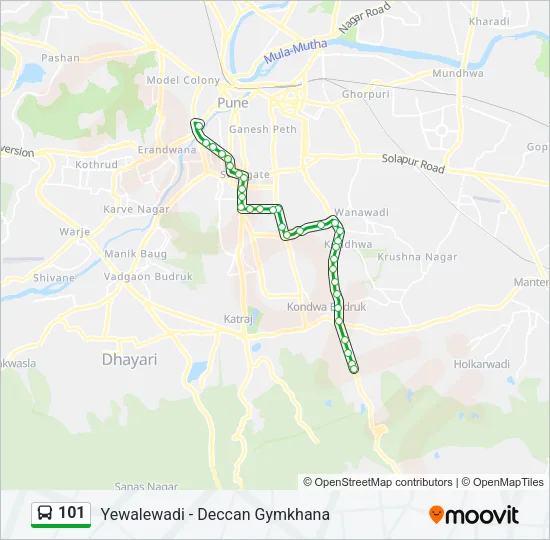 101 Bus Line Map
