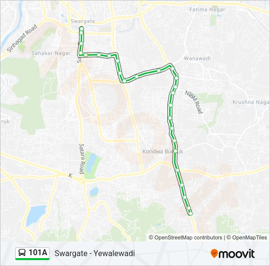 101A Bus Line Map