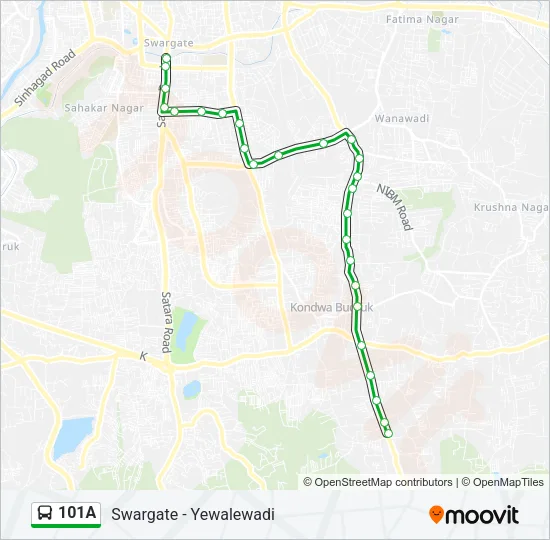 101A Bus Line Map
