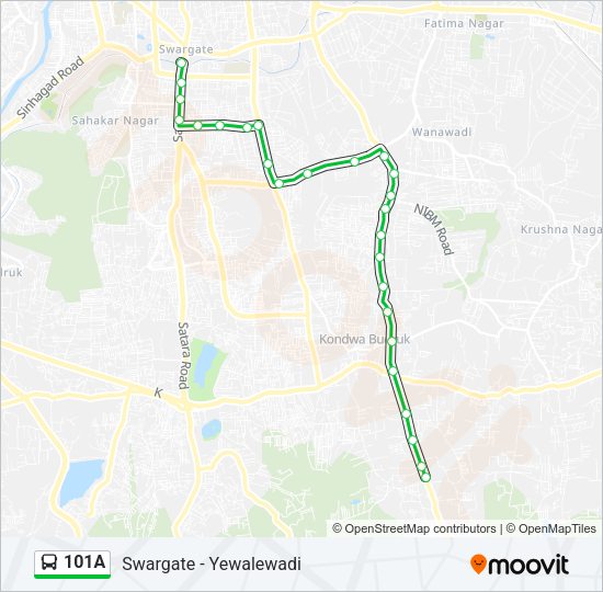 101A Bus Line Map