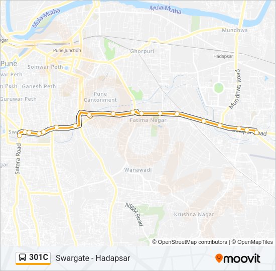 301C Bus Line Map