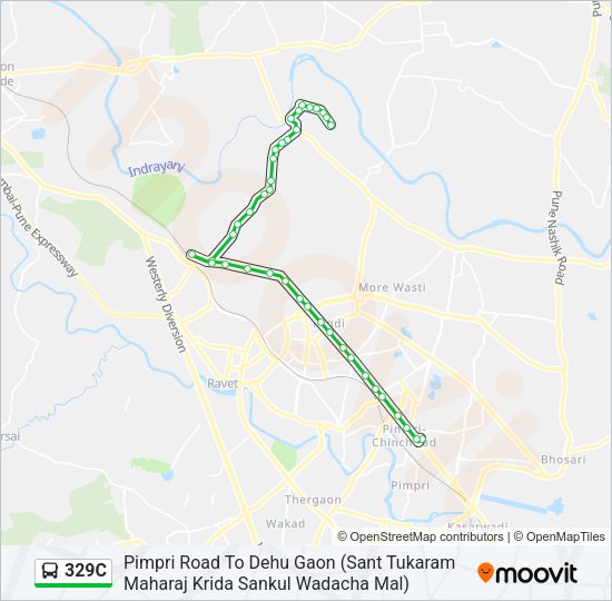 329C Bus Line Map