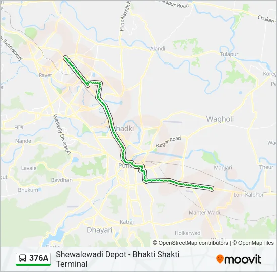 376A Bus Line Map