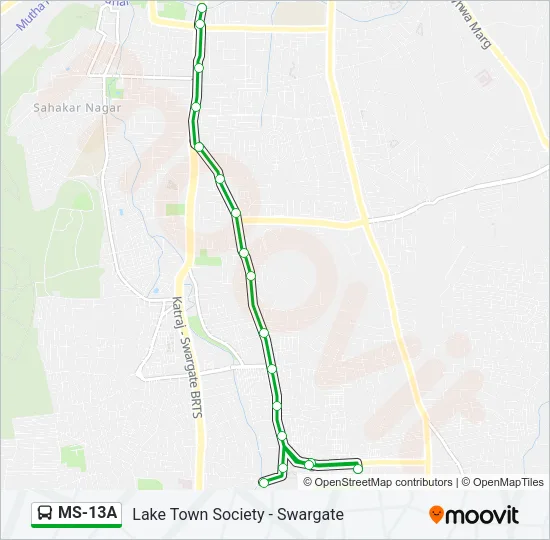 MS-13A Bus Line Map
