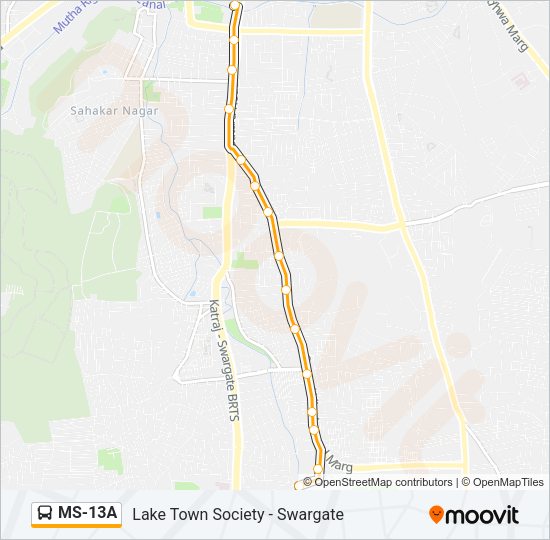 MS-13A Bus Line Map