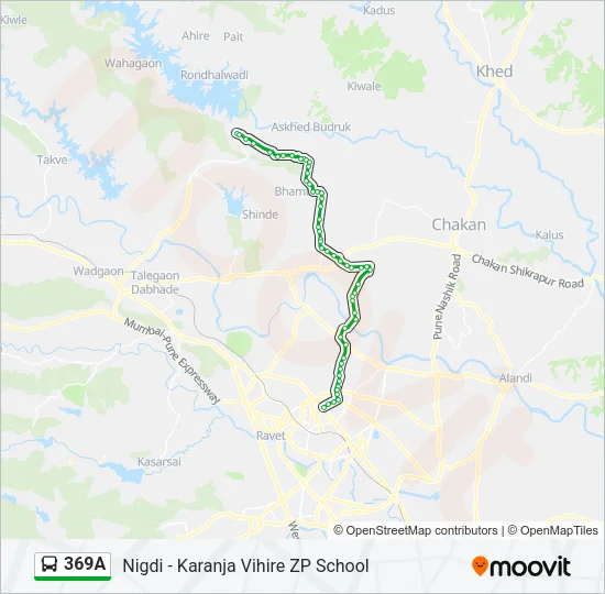 369A Bus Line Map