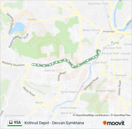 95A Bus Line Map