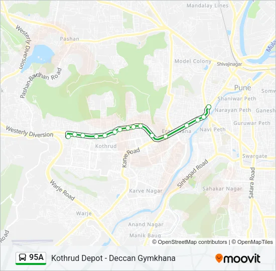 95A Bus Line Map