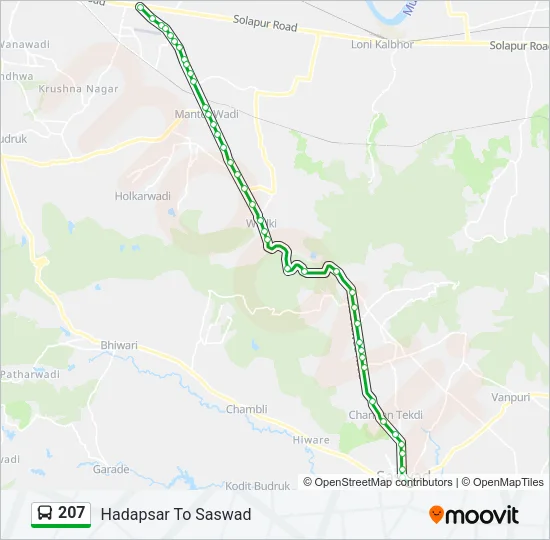207 Bus Line Map