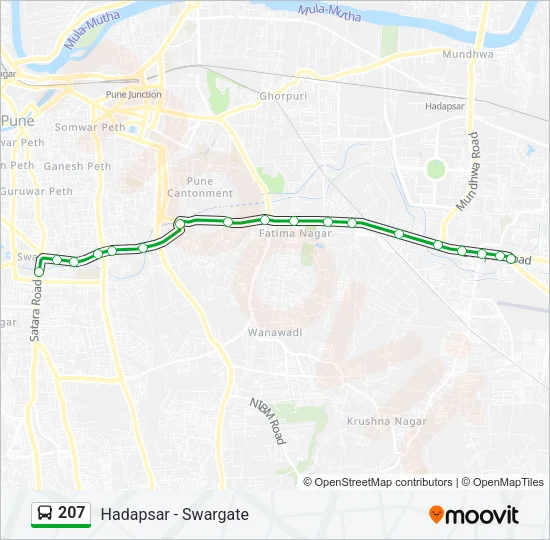 207 Bus Line Map