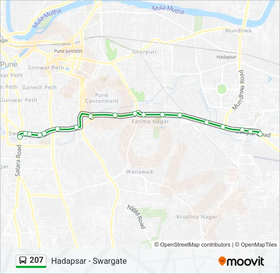 207 Bus Line Map