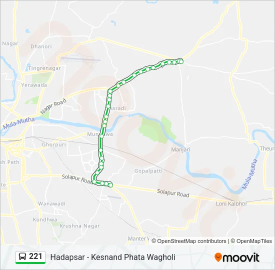221 Bus Line Map
