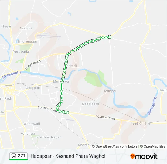 221 Bus Line Map
