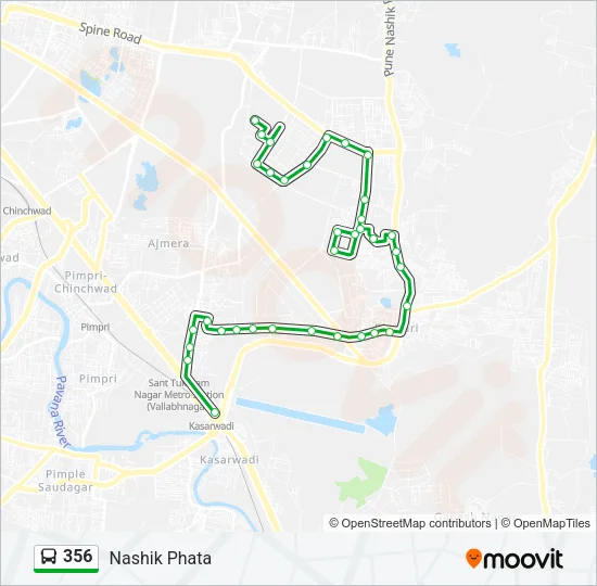 356 Bus Line Map