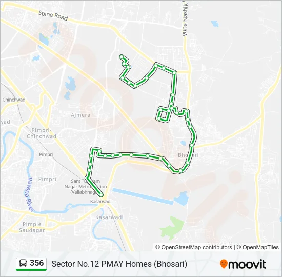 356 Bus Line Map